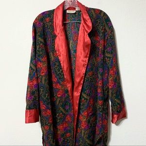 Vintage Victoria’s Secret Red roses silky robe